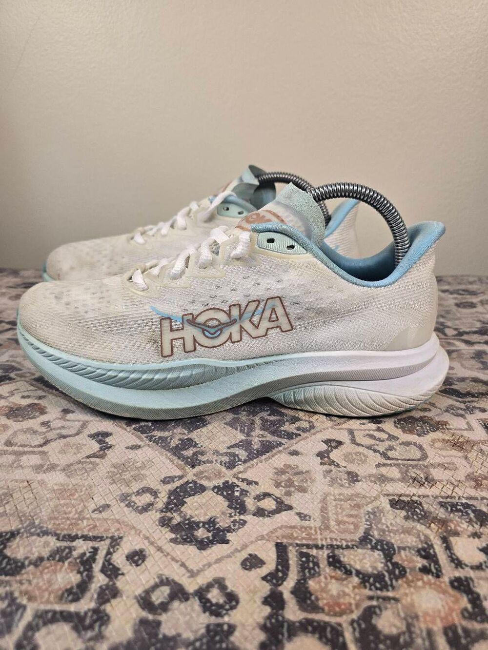 HOKA Mach 6 Frost Rose Gold Women's Running Shoes Size 9 B Athletic Sneakers